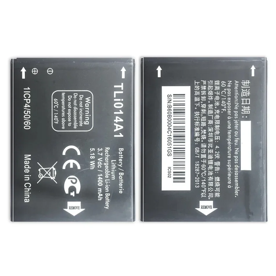 Аккумулятор Tli014A1 для Alcatel M'Pop 5020 5020D Fire 4012 4012A Pixi 3 4 5 &quot4027 4027D/A 4027X 4010 1400 мАч