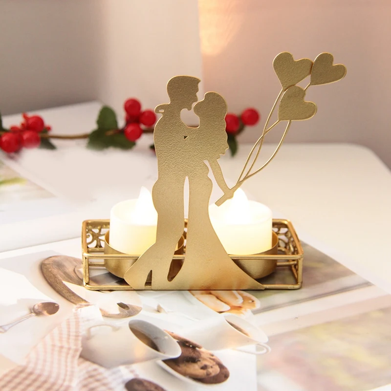 

4 шт., подсвечники в форме сердца для украшения стола