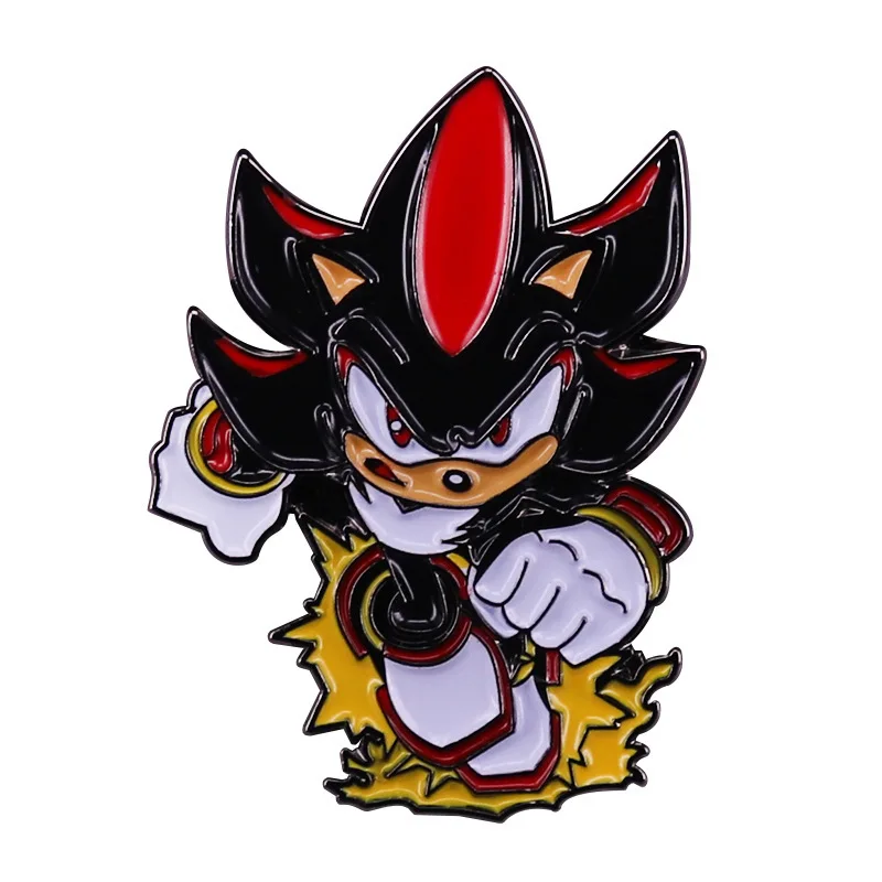 Металлическая брошь в стиле аниме Sonic The Hedgehog