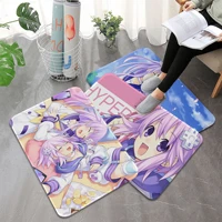 anime hyperdimension neptunia printed flannel floor mat bathroom decor carpet non slip for living room kitchen welcome doormat
