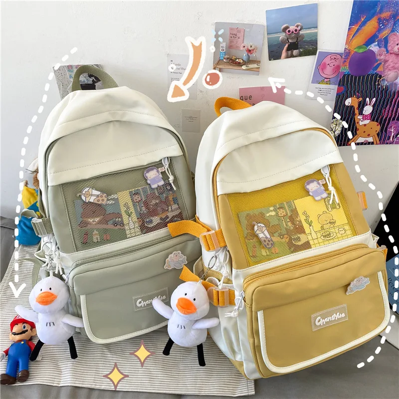 

2021 Student Backpacks Female Korean Version Bags For Teenage Girl Cute Travel Rucksack Bag Women Student Bookbag Travel Mochila