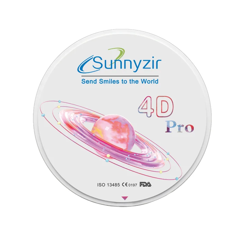 Sunnyzir 4D  Multilayer Zirconia Blocks Dental Lab Anterior Fixed Teeth Restoration Material for Open CAD CAM