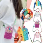 Симпатичная сумка, игрушки-антистресс, игрушка для снятия стресса, радужная пузырьковая игрушка, антистресс, детская игрушка для сенсорных игр, рюкзак