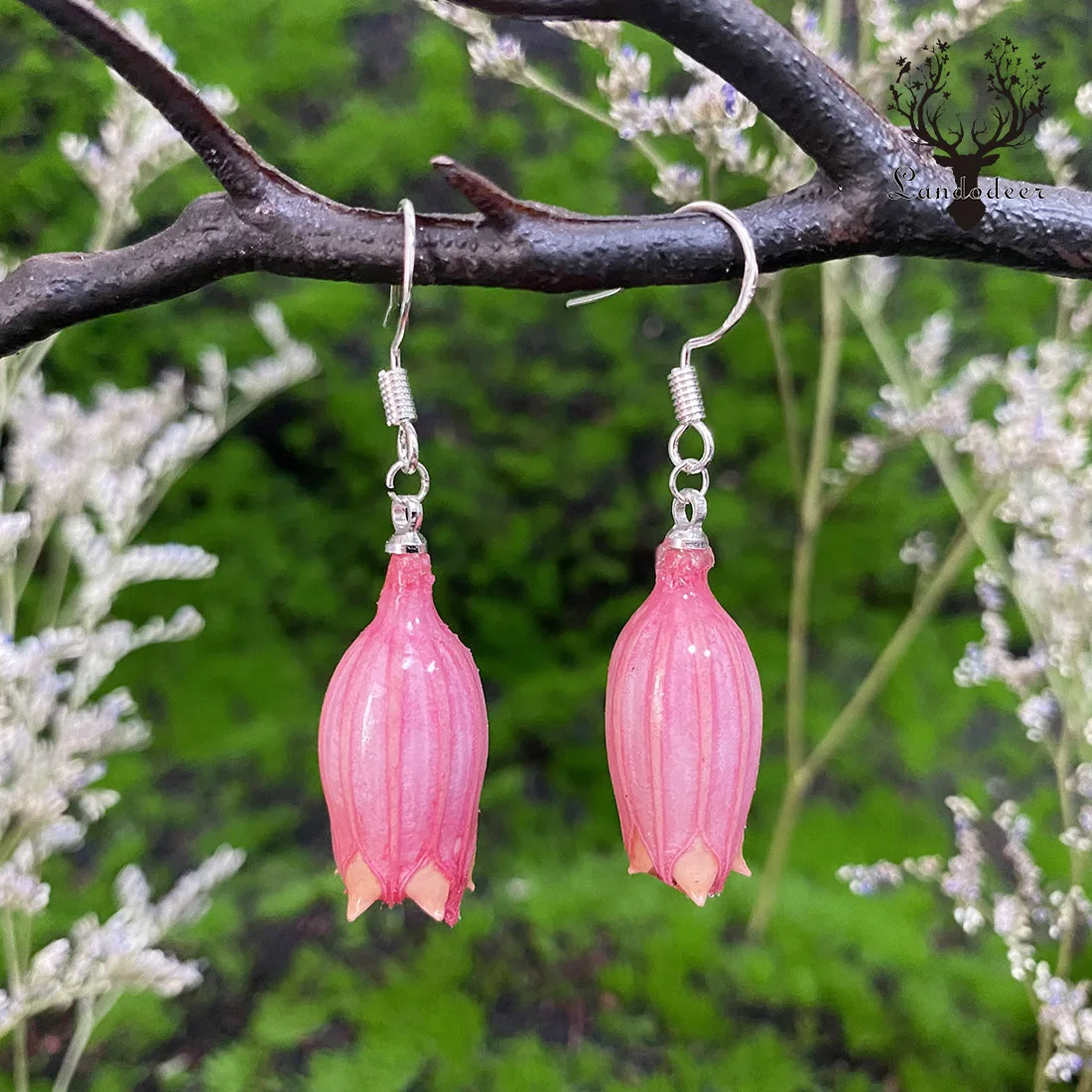 

Resin Bluebell Flower Pendant Charms for Women Earrings Necklace Handmade Everlasting Jewelry Making Accessories Component