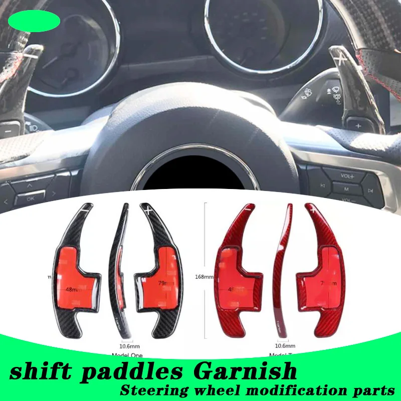 

for Ford Mustang shift paddles Garnish carbon fiber Steering wheel modification parts forged