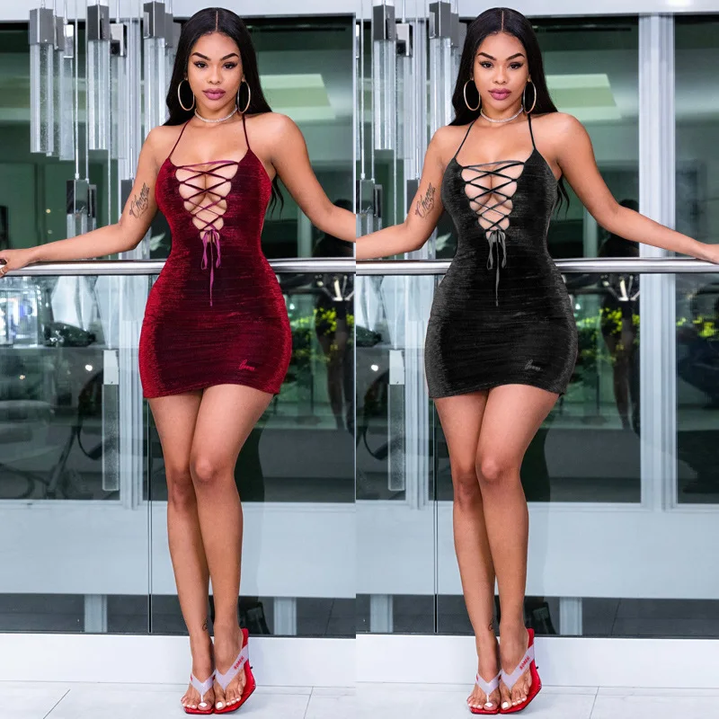 

Женское однотонное платье на бретелях-спагетти, откровенная одежда с открытой спиной и разрезом, элегантная Клубная одежда, лето 2022