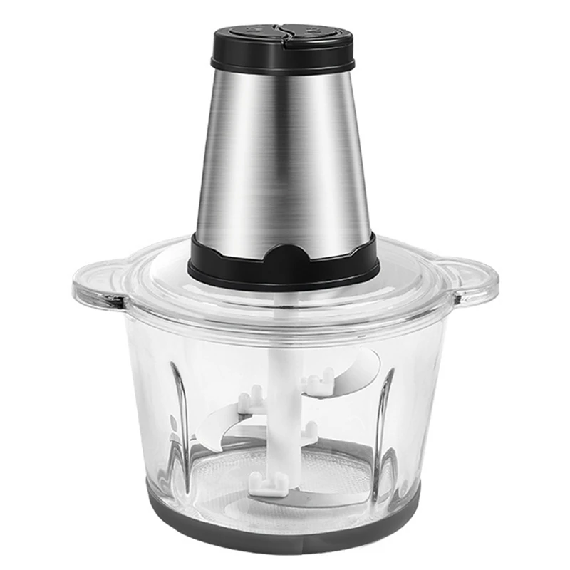 

Electric Food Processor Chopper Two Speeds 1.8L Glass Bowl Vegetable Food Processor For Babyfood US Plug