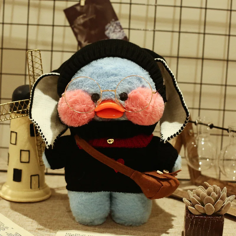 

30cm Blue LaLafanfan Cafe Duck Plush Toy Cartoon Cute Duck Stuffed Doll Soft Animal Dolls Kids Toys Birthday Gifts For Children
