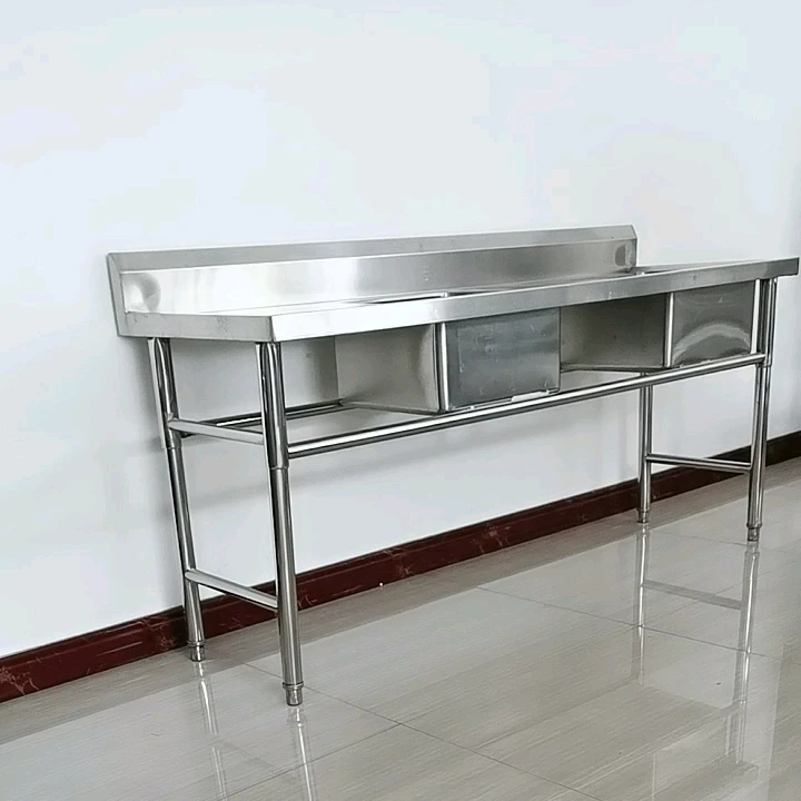 

Commercial kitchen equipment outdoor use stainless steel three bowl kitchen Wash Sink