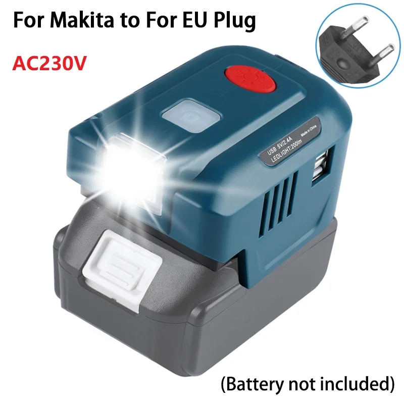 

Инвертор питания для Makita 18 в, литиевая стандартная вилка США/ЕС, портативный источник питания, USB-зарядное устройство, адаптер переменного т...
