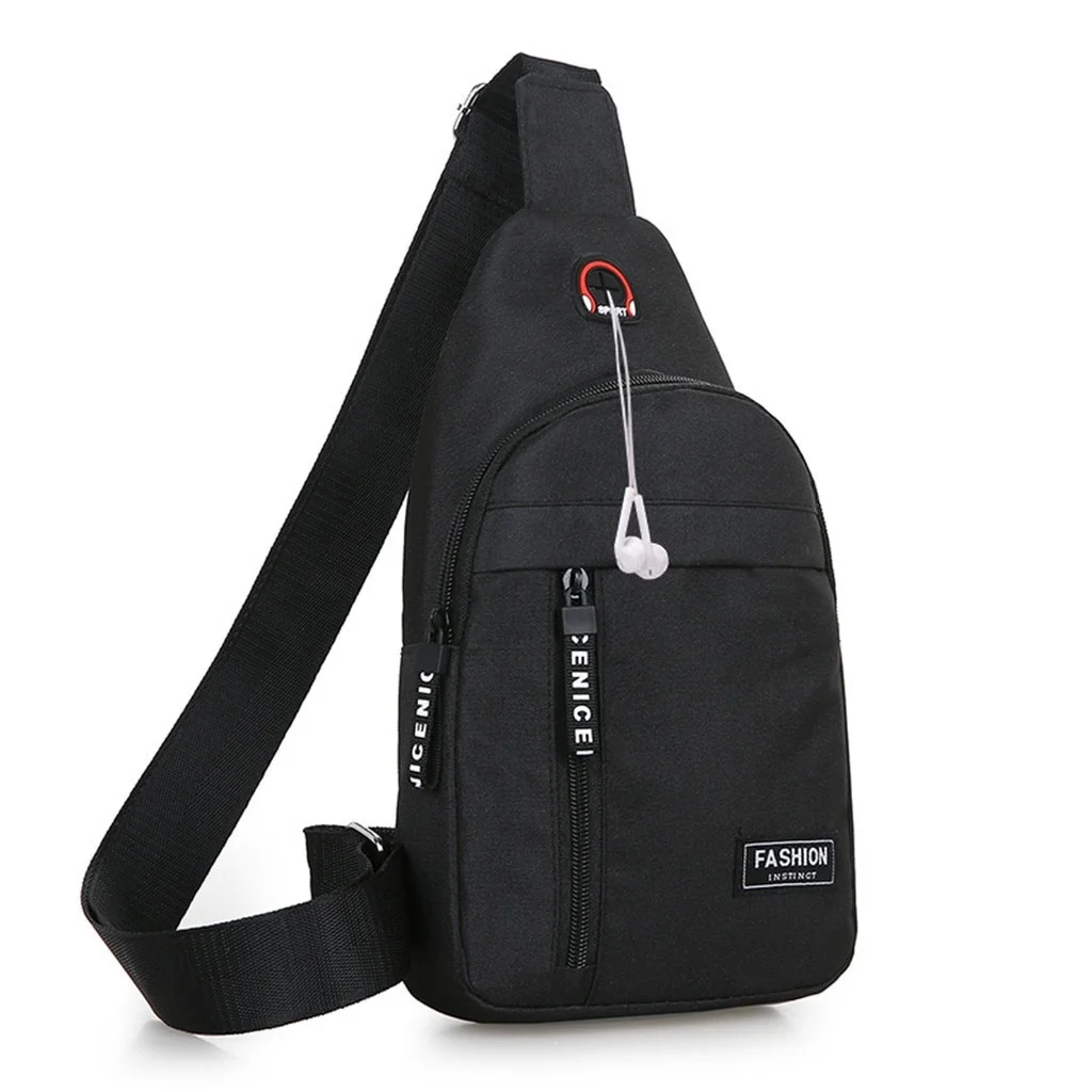 

Нейлоновая поясная сумка для мужчин, мужская сумка-слинг через плечо для занятий спортом на открытом воздухе, повседневный холщовый мессенджер для пикника