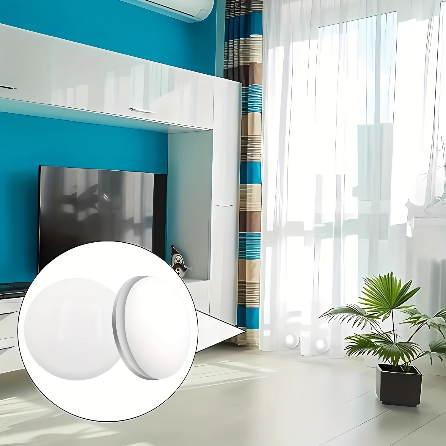 2-Piece Curtain Weights With Durable Plastic Cover - Heavy Seamless Magnets For Shower Curtains Tablecloths Flags & Outdoor B