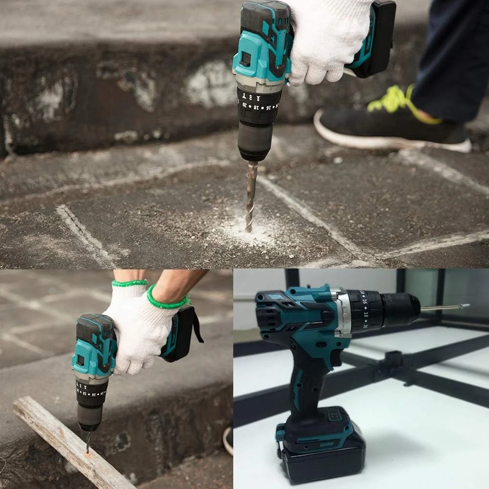 13 мм бесщеточная электрическая Ударная дрель 18 в Беспроводная фотоэлектрическая