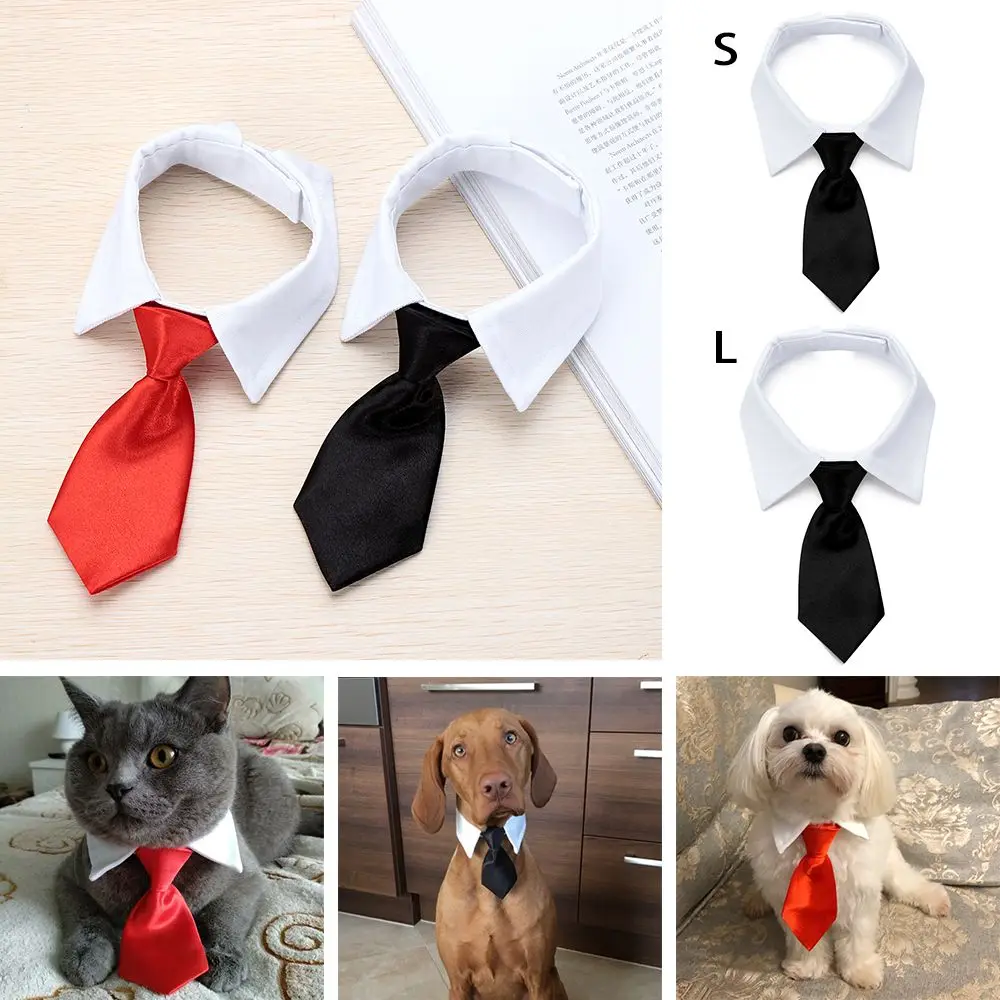

Fashion Pet Dog Cat Formal Necktie Tuxedo Bow Tie Black and Red Collar Dog Necktie for Dog Cat Pet Lovely Comfortable Accessorie
