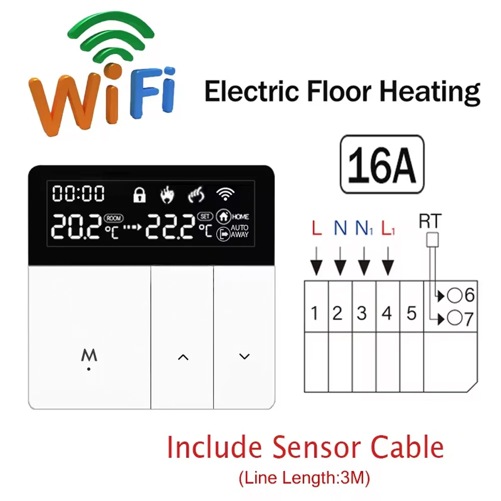 

Умный термостат EARUELECTRIC для водяного отопления