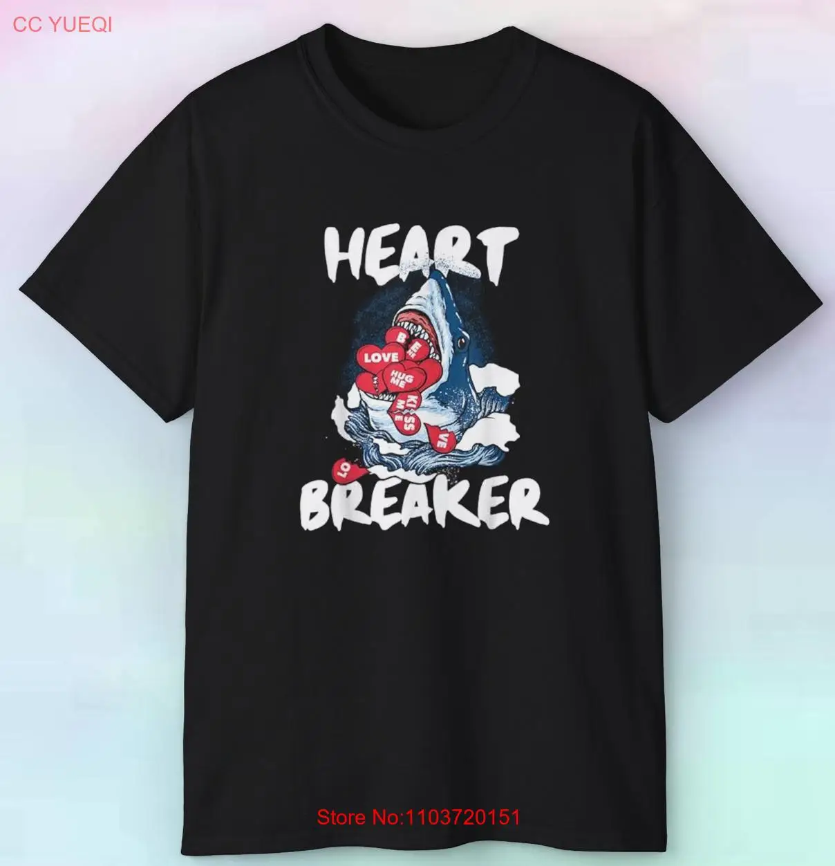 Мужская рубашка Heartbreaker Great White Shark | Океанская рыба ко Дню Святого Валентина S-5XL