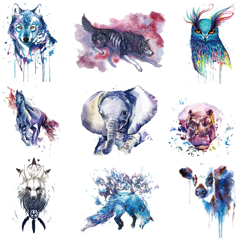 

Animals Fusible Patch Clothing Thermoadhesive Patches Iron on Patches for Clothing Heat Transfer Stickers for T Shirt Patches