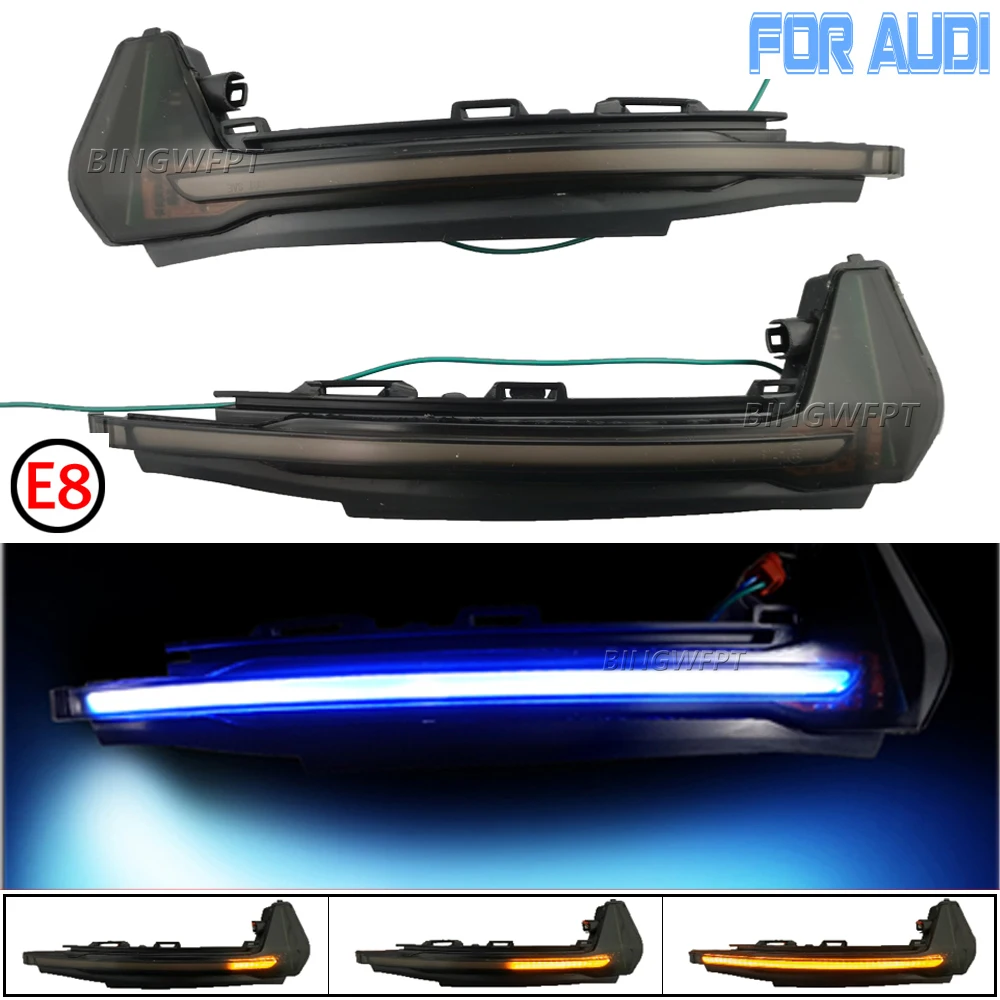 

2pcs For Audi A1 8X 2011-2017 LED Dynamic Turn Signal Light Side Wing Rearview Mirror Sequential Indicator Lamp Blinker