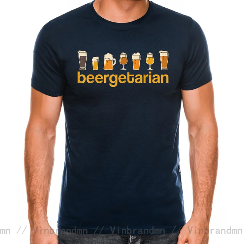 Funny Beer Design Craft For Brewery Lovers T-Shirt T Shirts Personalized Hot Sale Man Tees Tops Humor Beergetarian Clothing