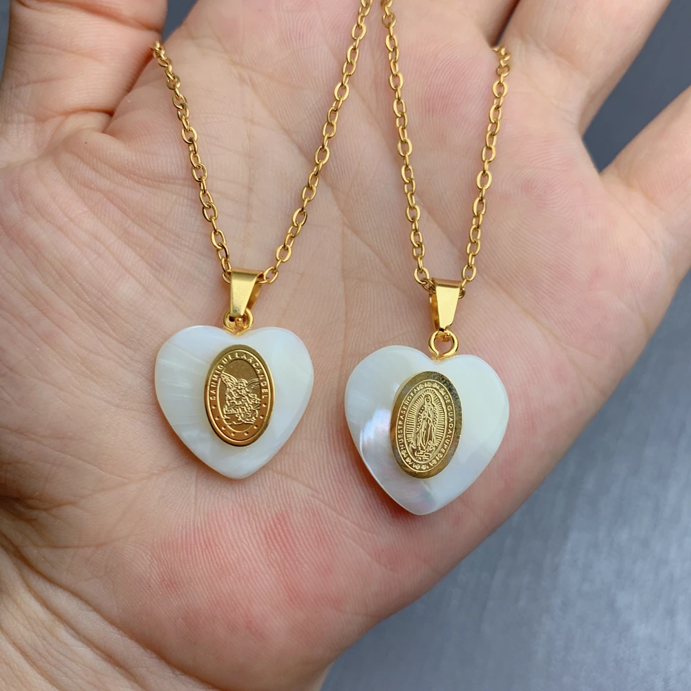 Религиозные украшения из нержавеющей стали в форме сердца Крест Святого