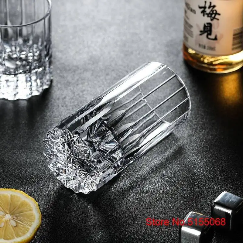 Фото Высококачественный Edo Kiriko Crystal Asterism Lowball Highball Стакан для виски Ручная резка Фигурка звездообразования Виски Чашка для напитков с водой Винное стекло №2
