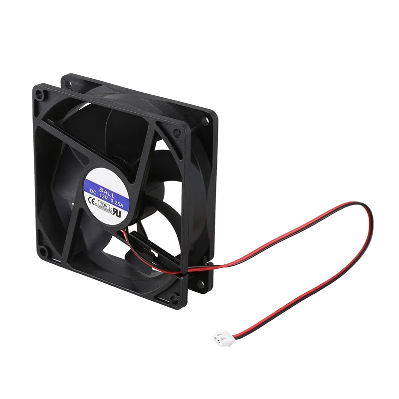 2Pcs 92Mm X92mm X 25Mm DC 12V 2Pin 65.01CFM Computer Case CPU Cooler Cooling Fan |