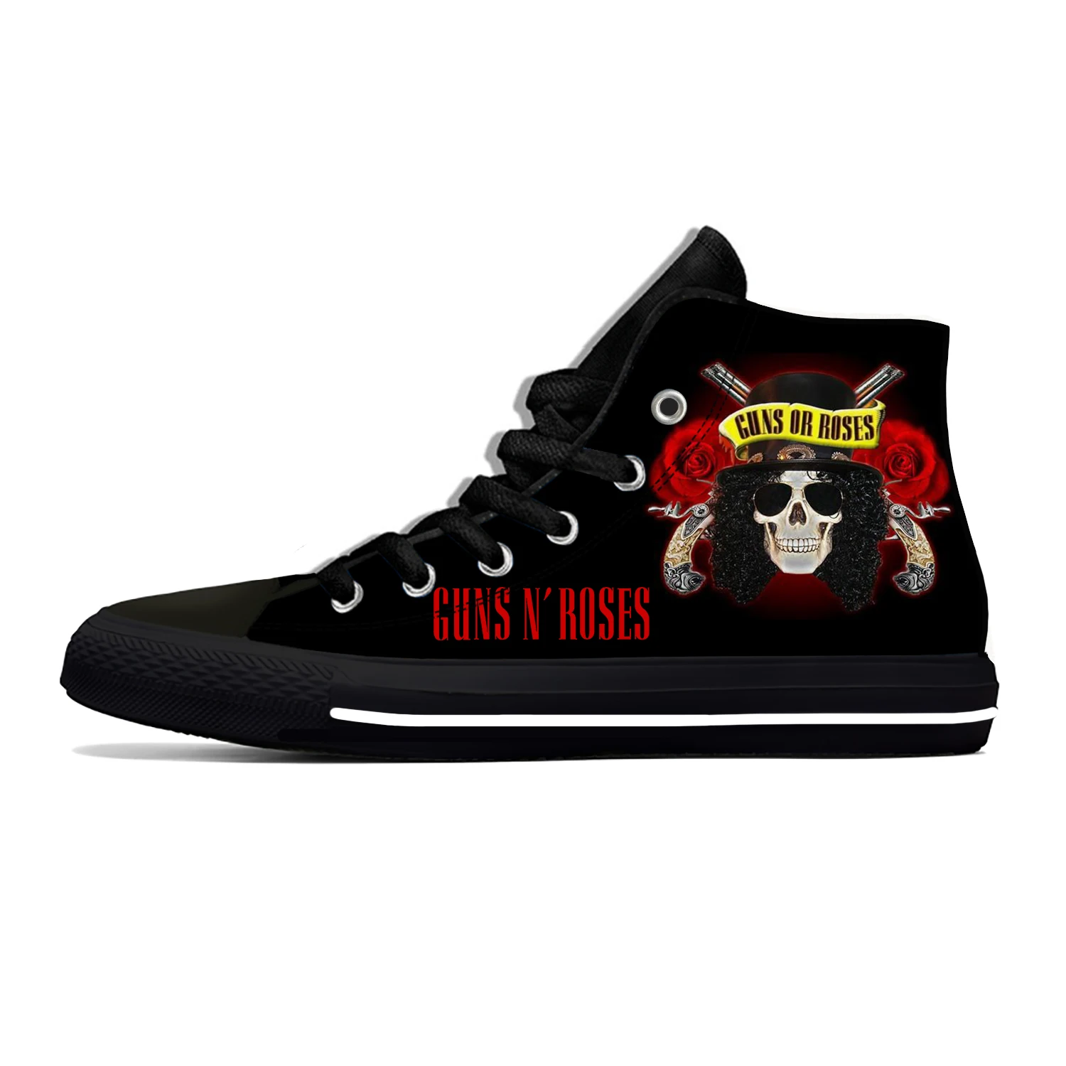

GUNS N ROSE Rock Band Heavy Metal Fashion Funny Casual Cloth Shoes High Top Lightweight Breathable 3D Print Men Women Sneakers