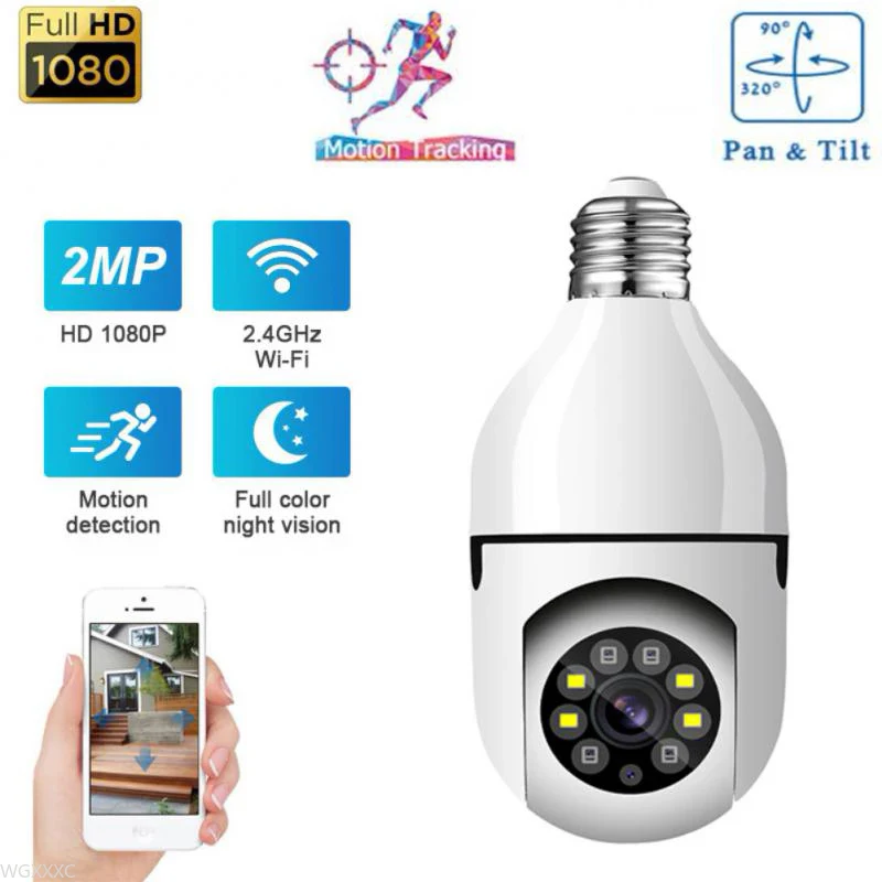 

1080P Mini Bulb Camera Security Protection Surveillance Cameras with Wifi Ip Cam Videcam Baby Monitor Smart Home Hidden Tf Card