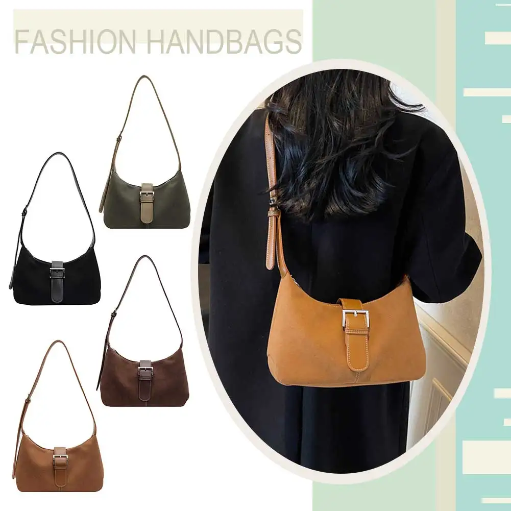 Женская сумка-хобо из искусственной замши однотонный модный ранец большой