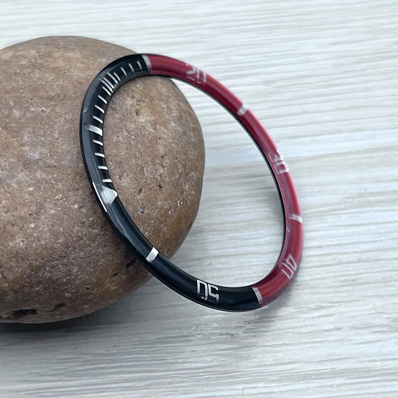 New Mod 38mm*31.6mm Resin Metal Watch Bezel Insert Fits Seiko SKX007 SKX009 SRPD Watch Cases NH36 NH35 Movement Men's Watch Part