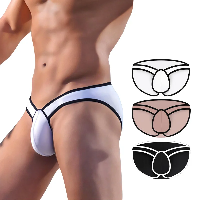 

3pc Men Underwear Qucik-Dry Sexy Men Briefs Breathable XXL Mens Slip Cueca Sport Male Panties Underpants Briefs Gay Low Waist