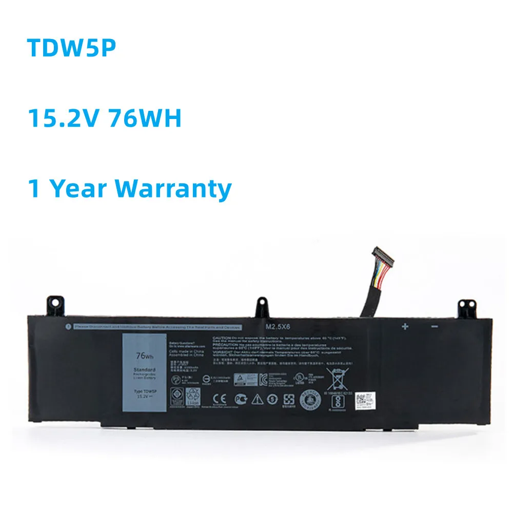 TDW5P N1WM4 Аккумулятор для ноутбука DELL Alienware 13 R3 ALW13C-1738 2508 2718 2738 2838 и R1 R2 QHD ALW13ER-1708