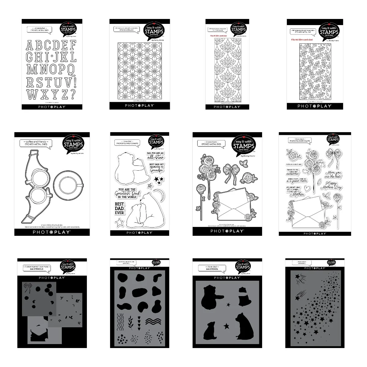 Uni Alphabet I Love Mom Metal Cutting Dies Stamps Stencil For 2022 Scrapbook Diary Decoration Embossing Diy Greeting Card New