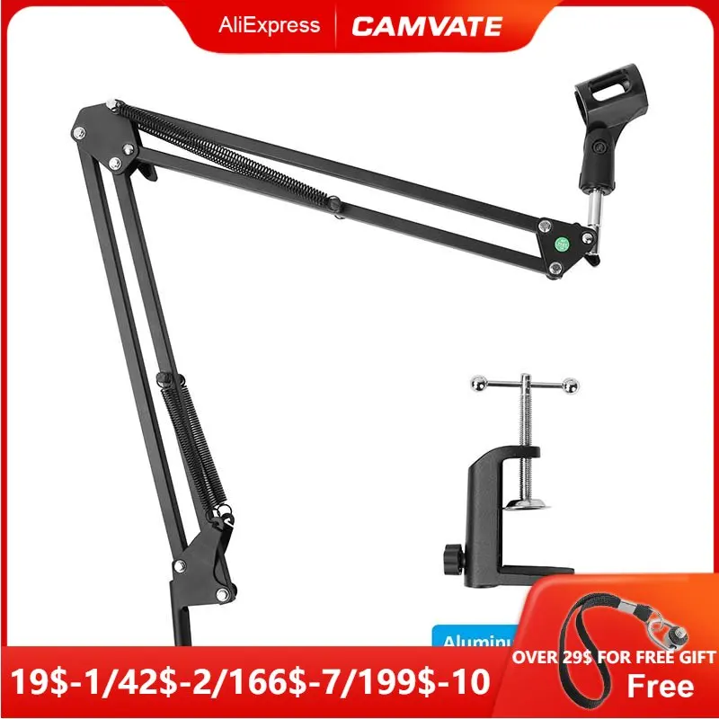 

CAMVATE Studio Condenser USB Computer NB-35 Microphone Kit With Adjustable Scissor Arm Stand Shock Mount for YouTube Voice