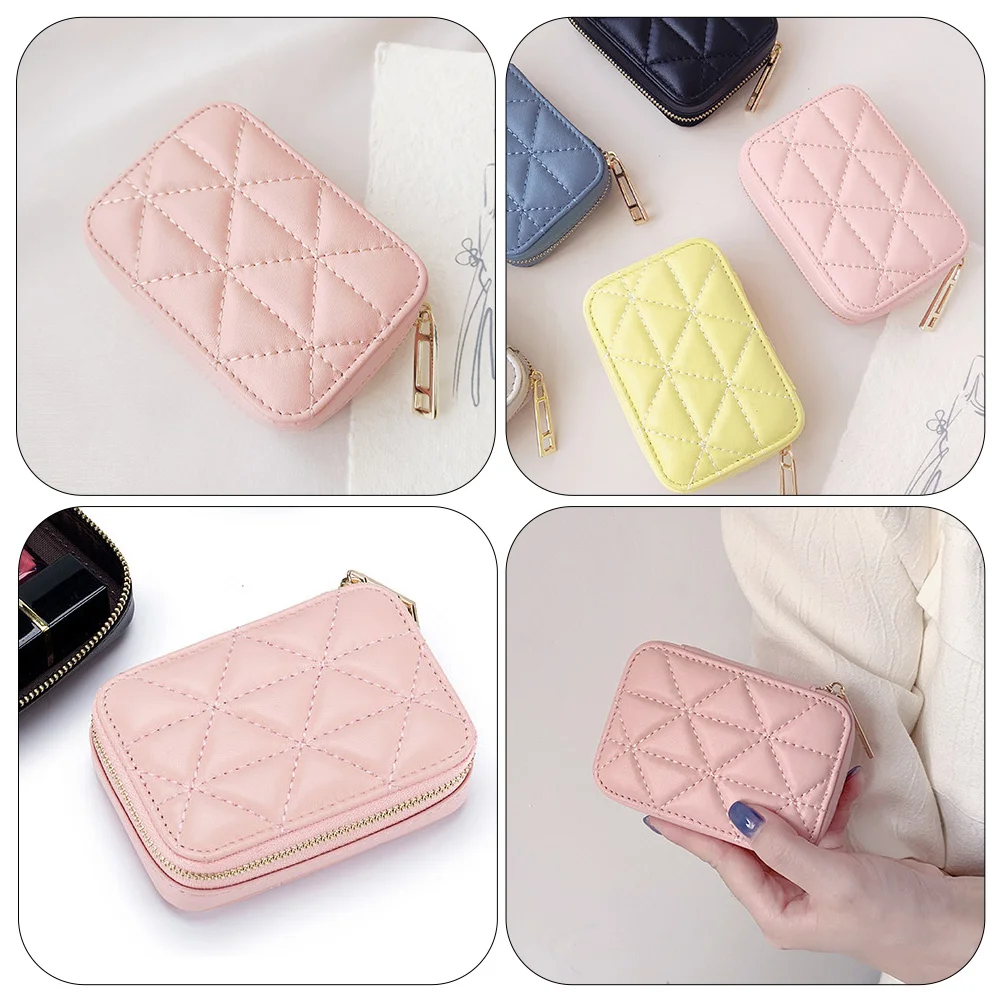 Сумка для губной помады косметички небольшая сумка хранения блестящая коровья