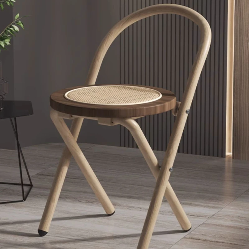 wa akcent krzesła do jadalni projekt salonu składane rattanowe drewniane minimalistyczne Sillas De Comedor dom umeblowanie CC