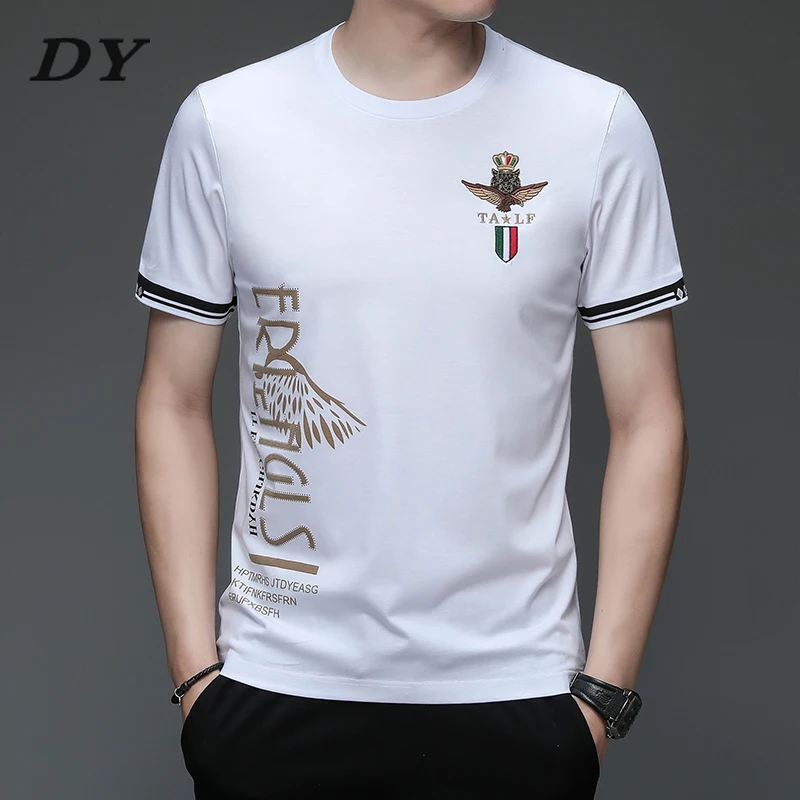 

DY 2022 Mens Fashions Top Quality Summer Designer Brand Tops Classic Elastane T Shirts Short Sleeve Men Clothes Casual Clothing
