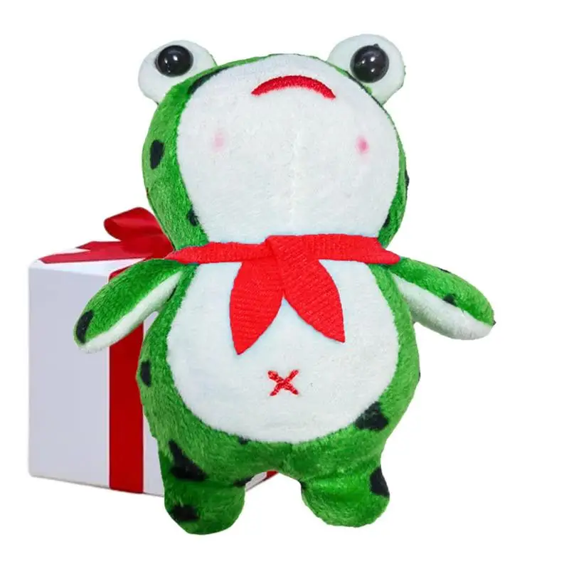 Мультяшный плюшевый брелок лягушка со звуком для женских подарков Классические