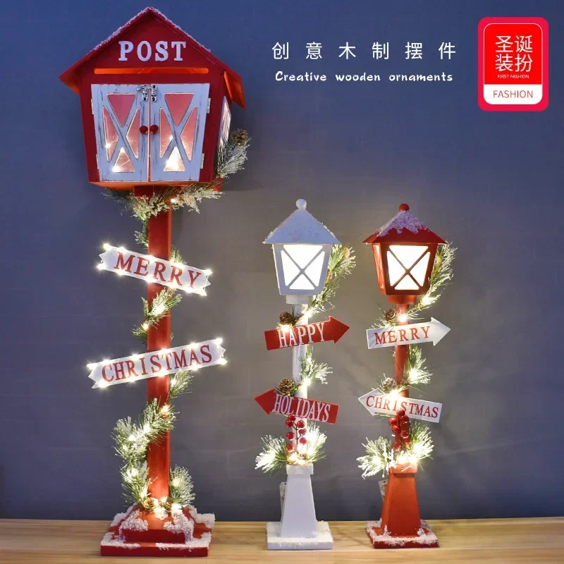 Рождественское украшение деревянный дом почтовый ящик откидной орнамент с
