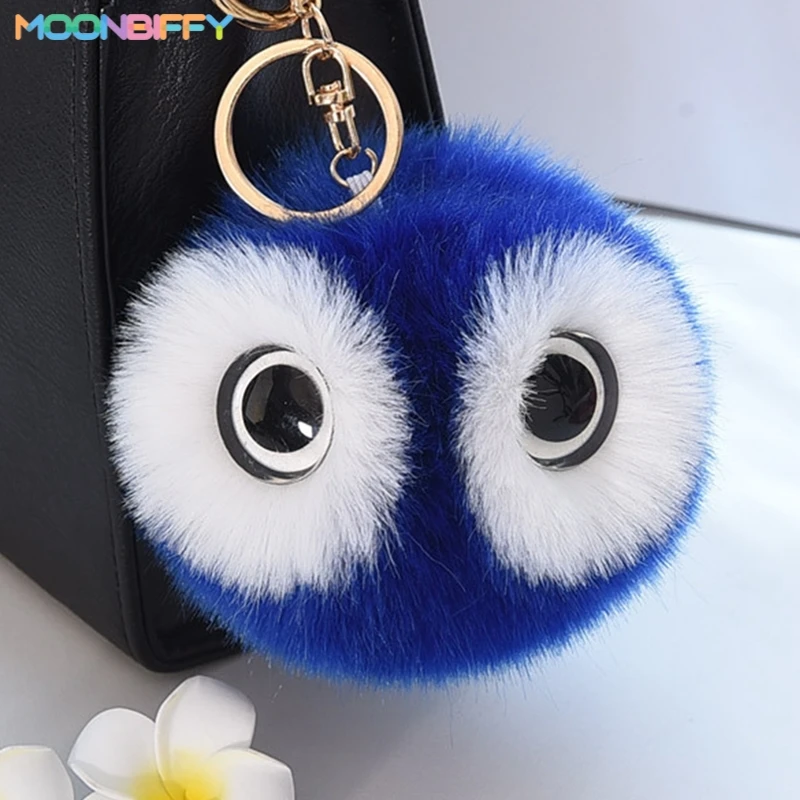 

Fur Pom Pom Snow Furry Ball Keychain Faux Fur Keychain Porte Clef Pom-pom De Fourrure Fluffy Bag Charms Rabbit Keychain Keyring