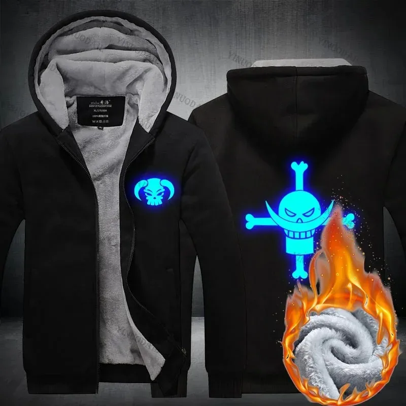 Эдвард Ньюгейт Ace Law One P толстая толстовка с капюшоном светящаяся Зоро аниме