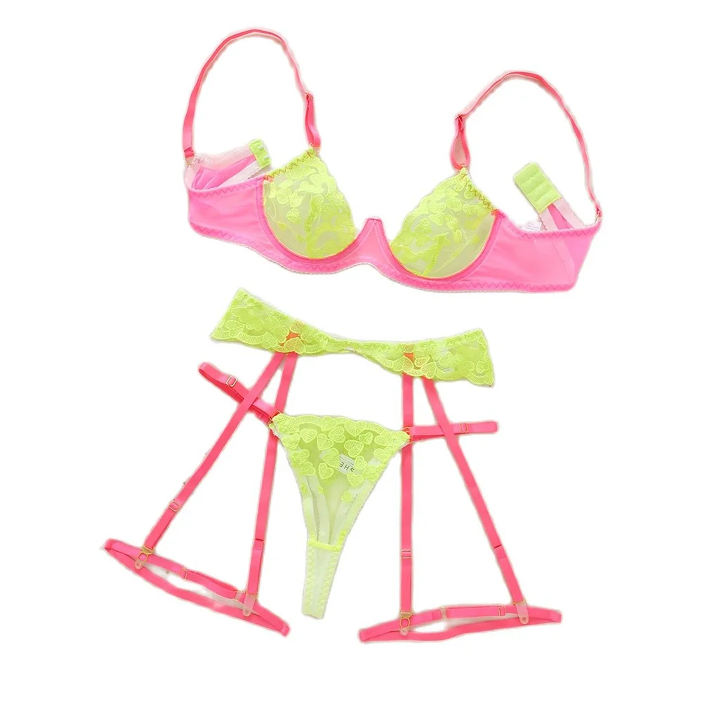 Sondr - Lace underwea, sexy lingerie, heart - shaped decorations, with erotic colors, collage senses, taste suits