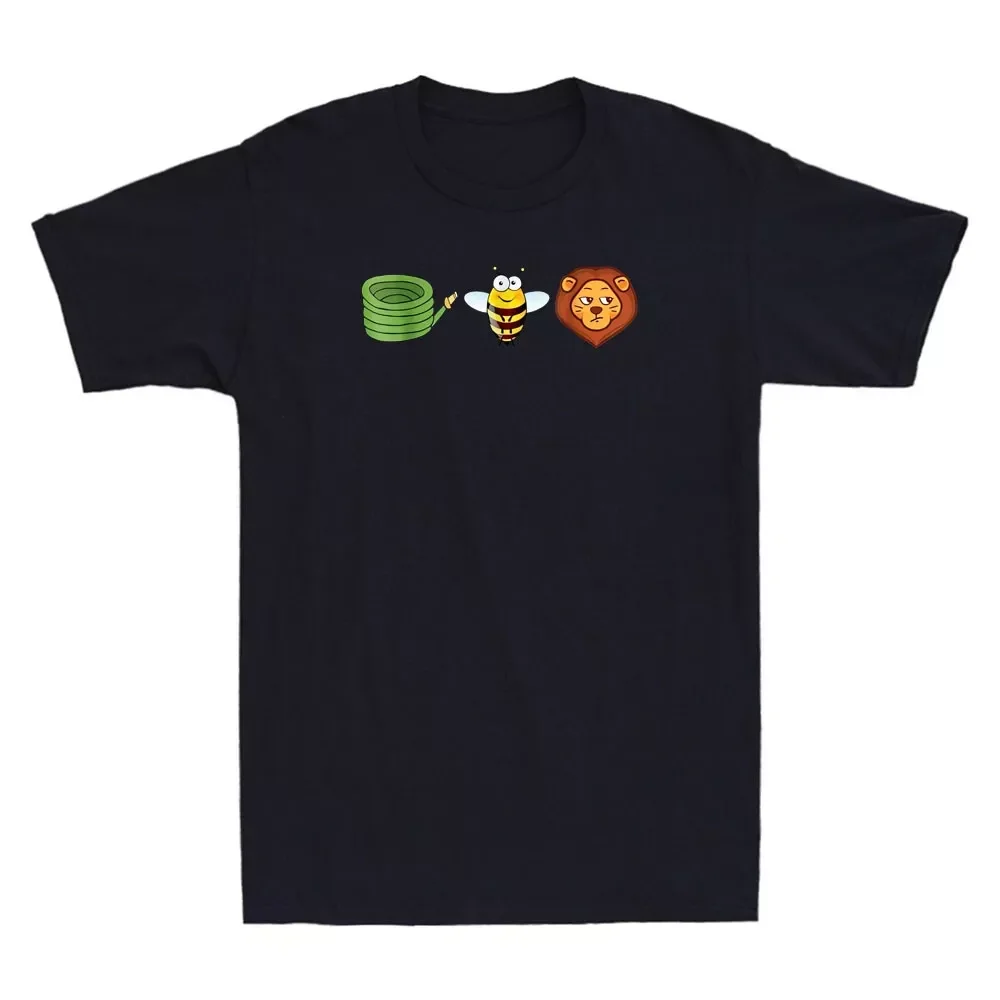 Футболка унисекс с забавным мультяшным изображением пчелы льва Хоса лежа