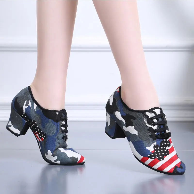 Latin Woman Dance Shoes Jazz High Heels Ballroom Salsa Latino Female Modern Training Dancing Sneakers Zapatos baile latino mujer
