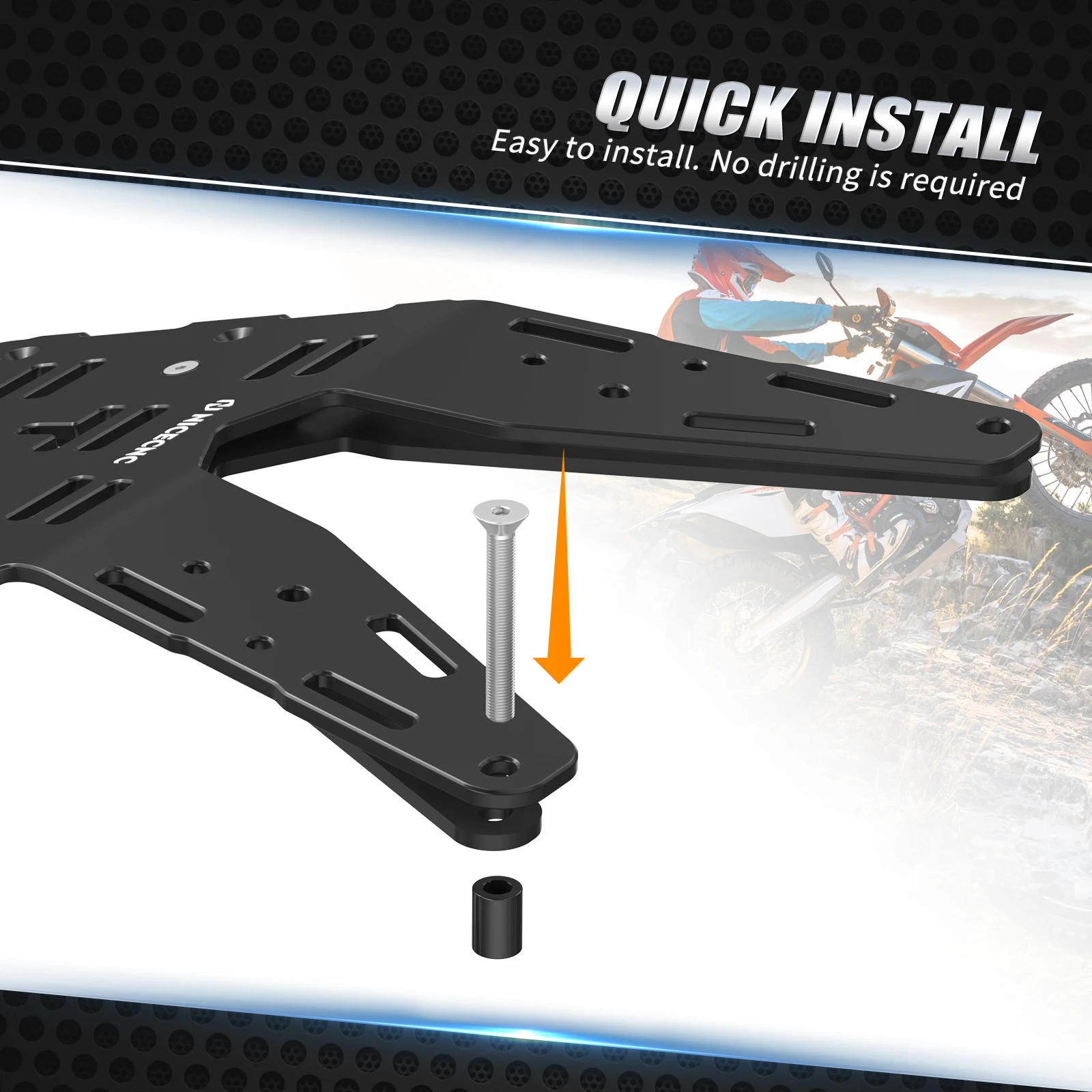 Задняя багажная стойка для мотоцикла KTM 690 Enduro R 2019-2023 CNC держатель груза кронштейн