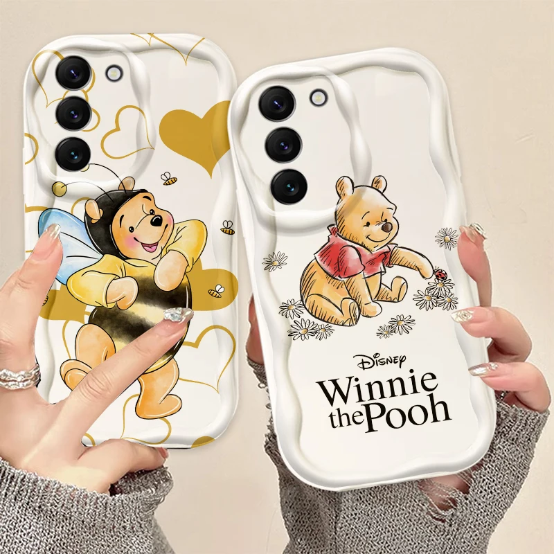 Чехол для телефона с изображением медведя-пуха Samsung S24 S23 S21 S20 Ultra Plus FE A73 A72 A71 A51 A31 A05S