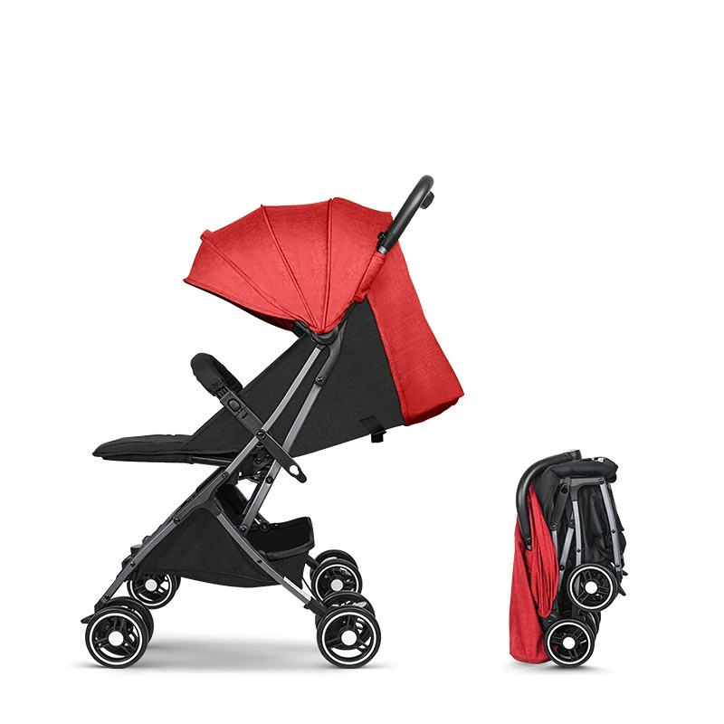 

High Landscape Mini Boarding Baby Stroller Super Lightweight Pocket Umbrella Car Can Sit and Lie Folding Children's Stroller