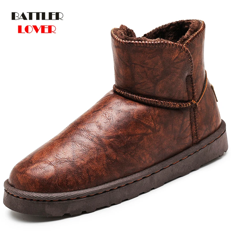 

Home Snow Boots For Men Waterproof Australia Cold Winter Warm Shoes Non-Slip Rubber Sole Botas Male Rome Outdoor Casual Footwear