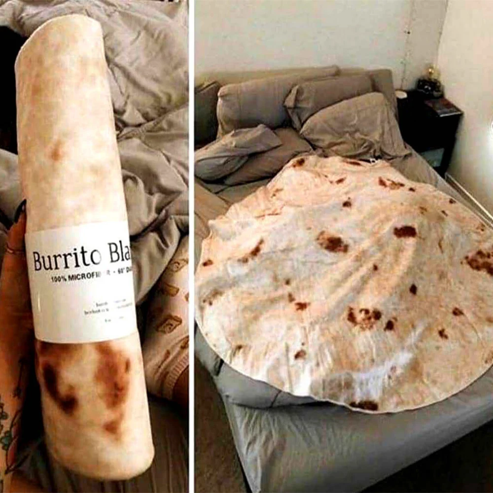 

Одеяло Tortilla, одеяло Burrito, одеяло с 3d принтом, офисное одеяло