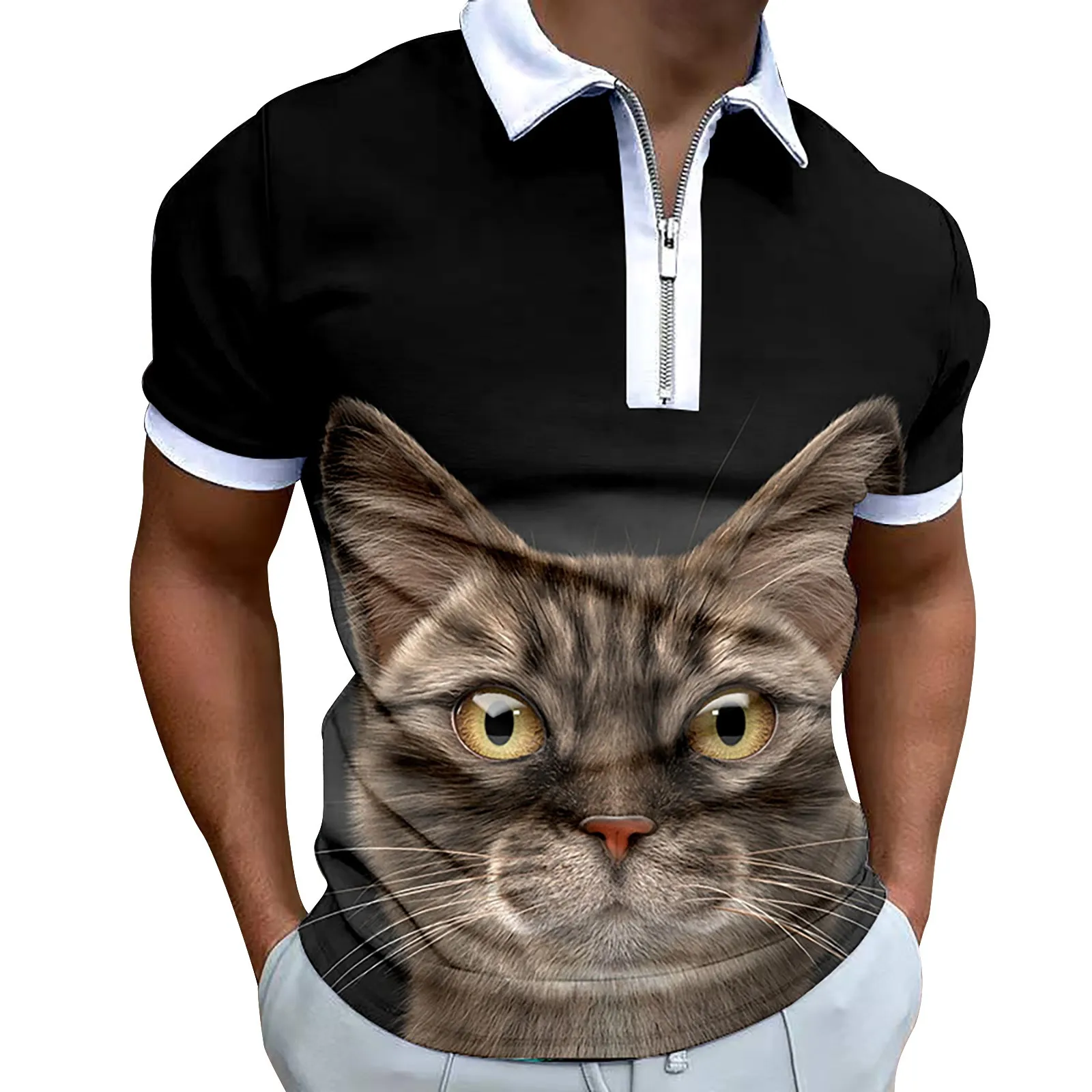 

Animal Print Polo Shirt Casual Outfits Shirts t-shirt Tees Beachwear Beach Chemise homme short Sleeve Lapel Collar Blusas 2023